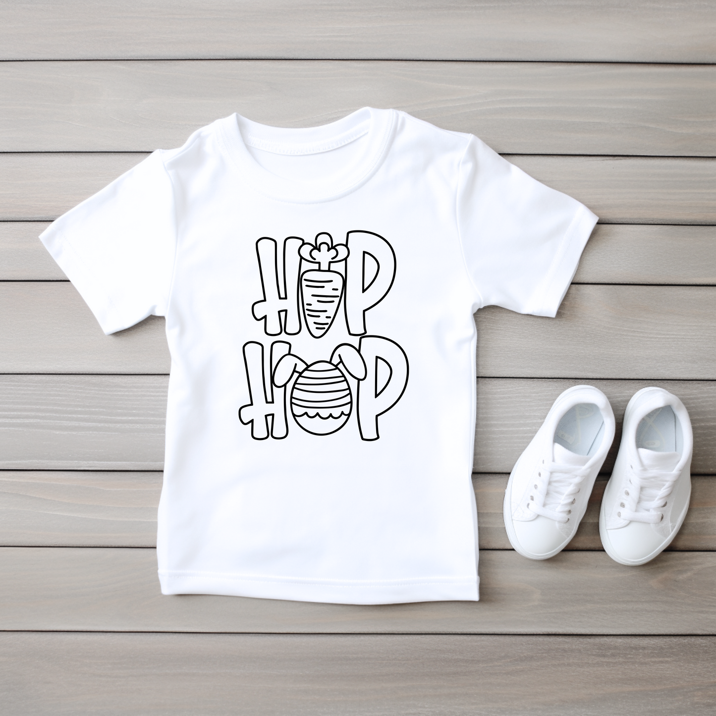 Kids Hip Hop T-shirt - DIY Coloring Shirt