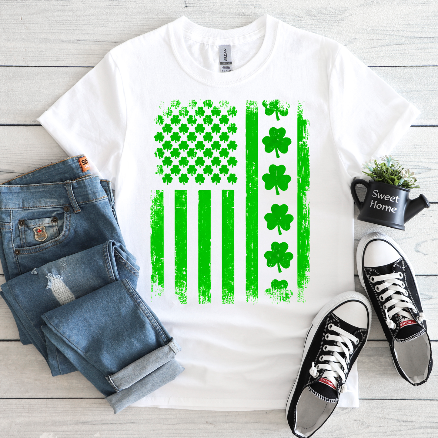 Green Clover Flag