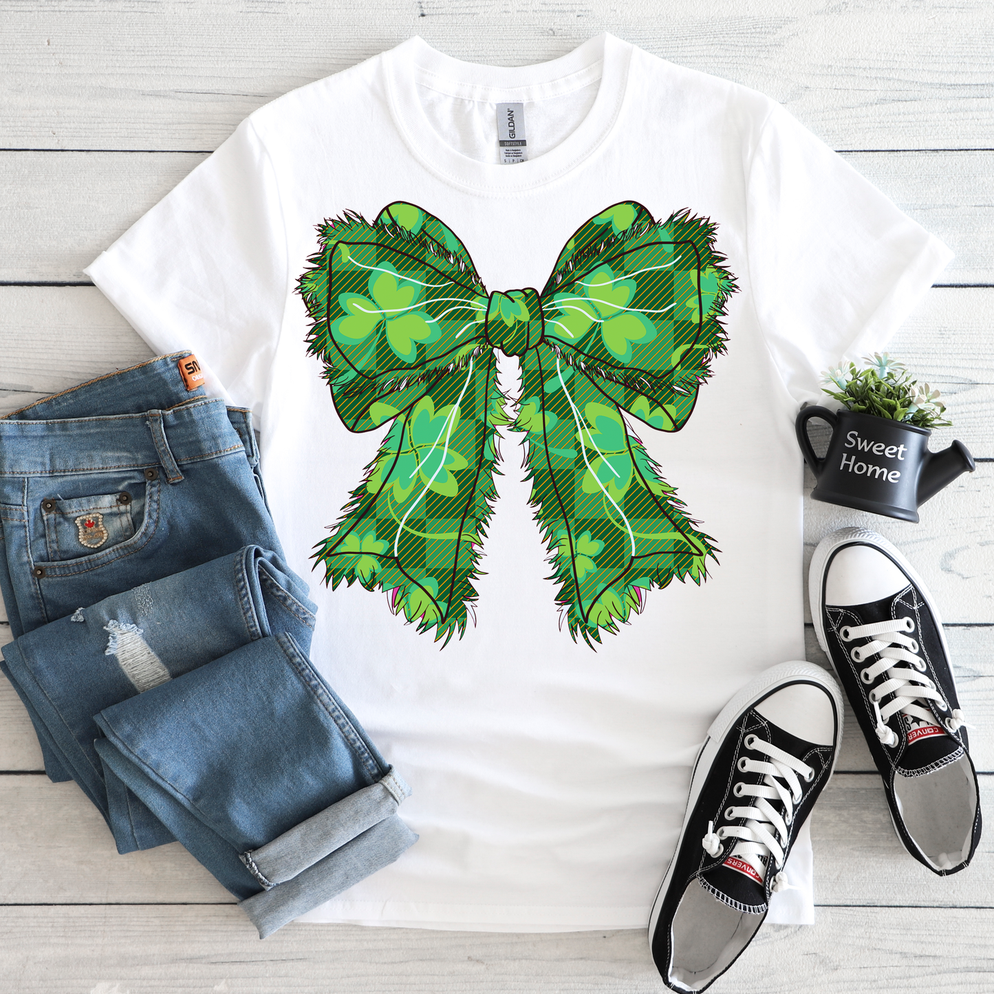 St. Patrick's Day Clover Bow