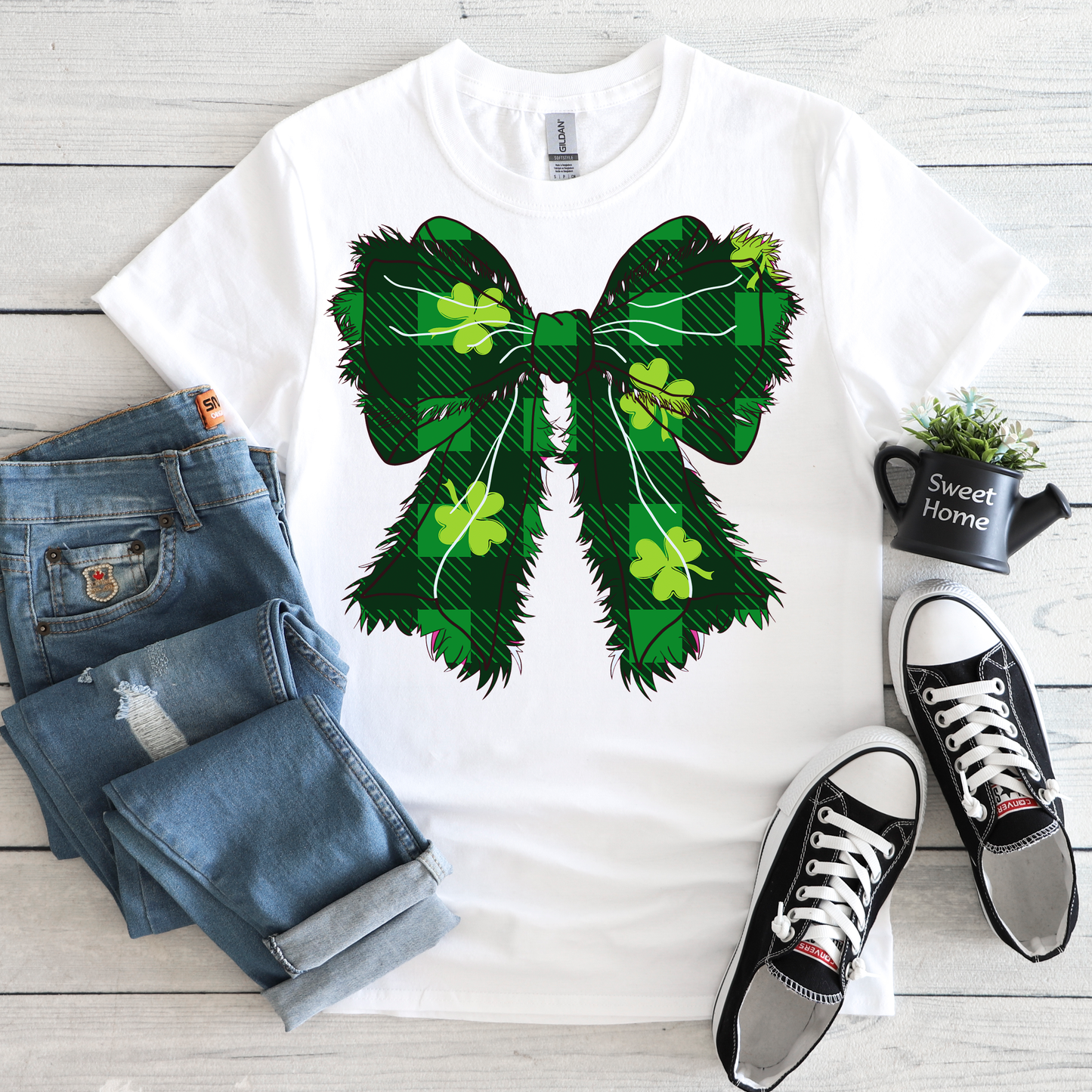 St. Patrick's Day Clover Bow