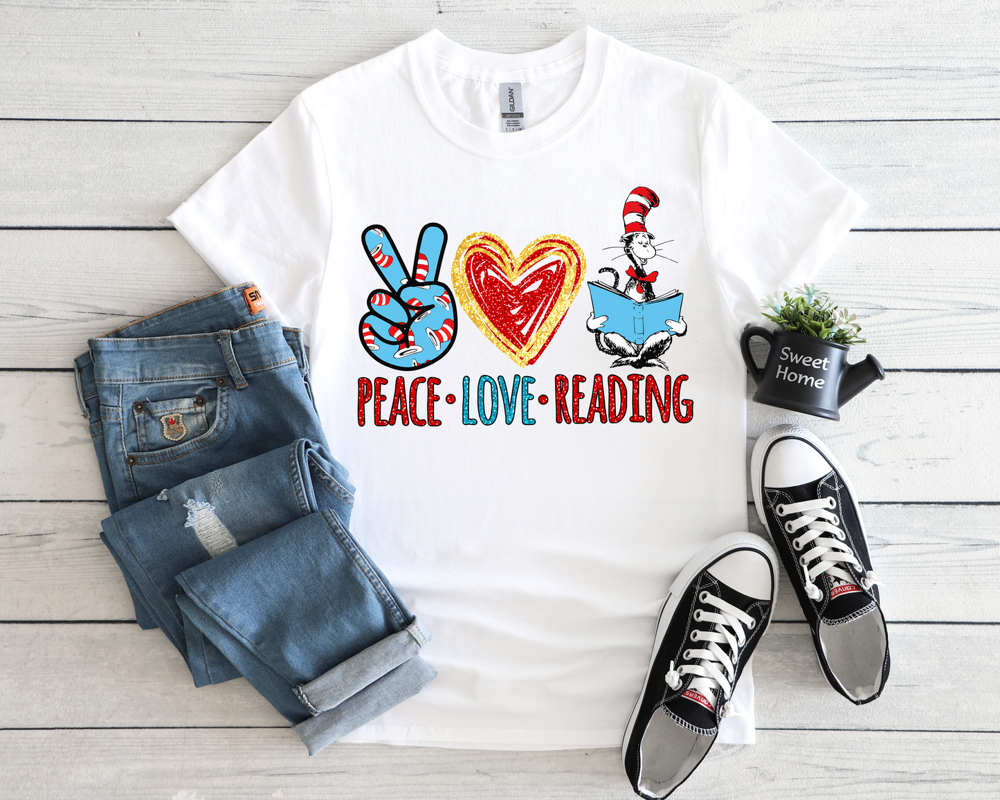 Dr. Seuss Peace Love and Reading