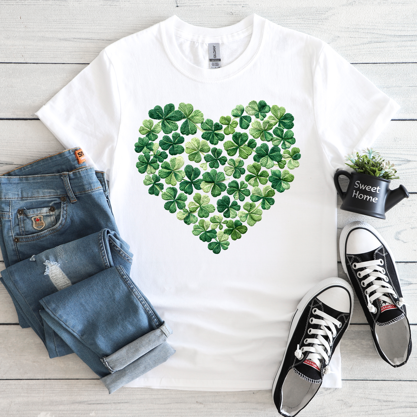 Green Clover Heart