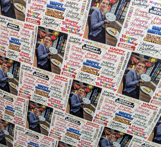 Custom Wrapping Paper - 24" wide - Rolling Gang Sheet