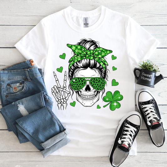 St Patrick's Day Girl Skeleton