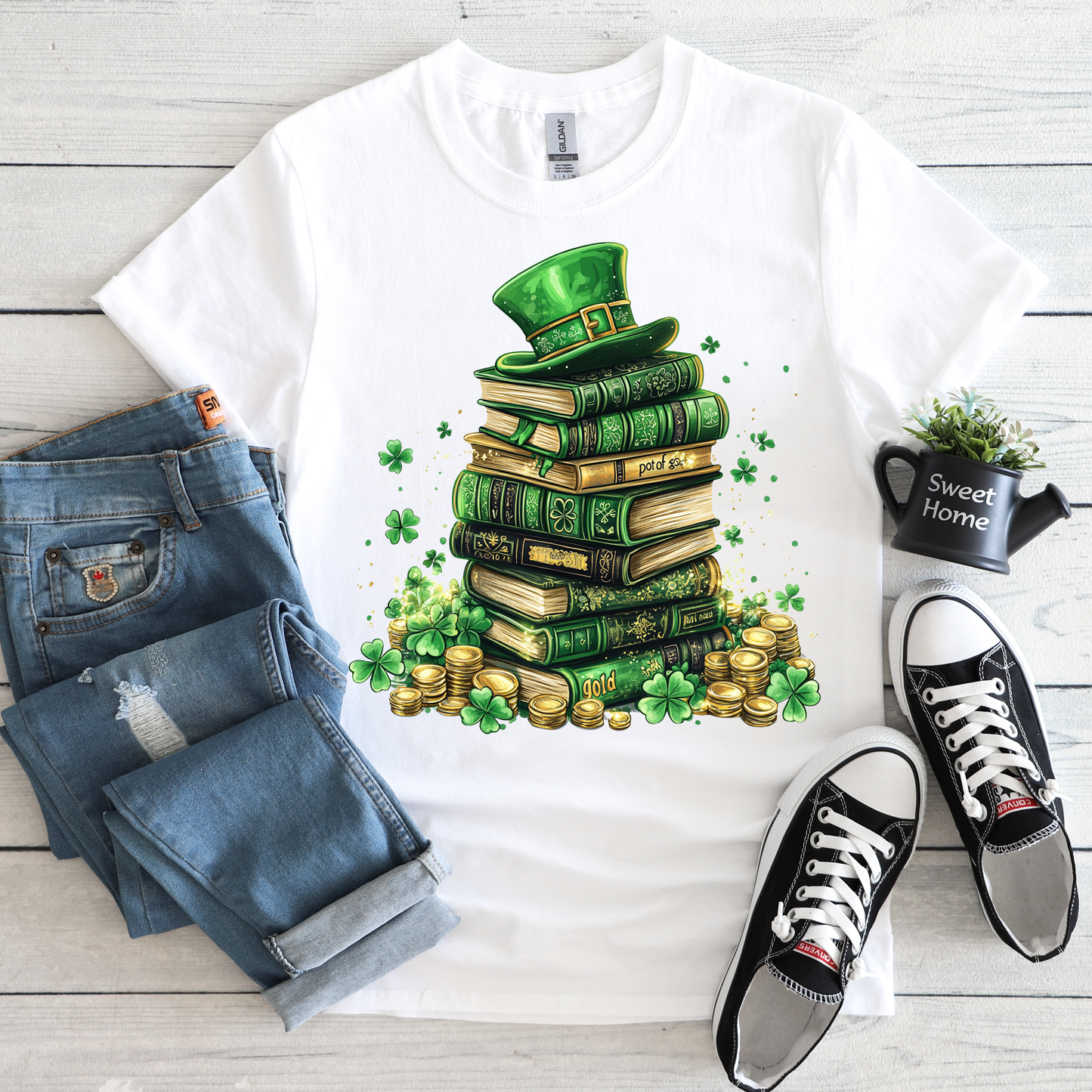 St Patty Book Stack
