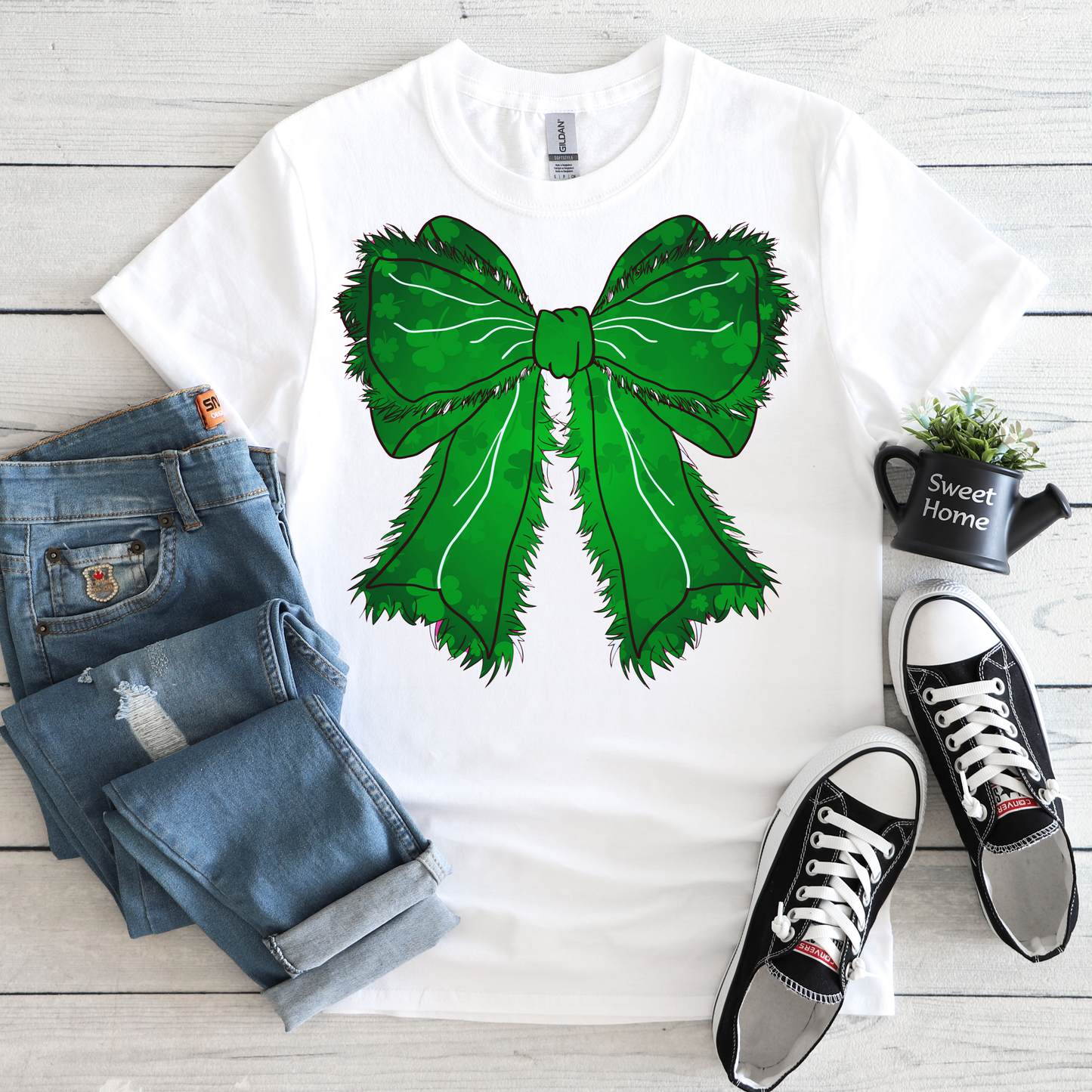 St. Patrick's Day Clover Bow