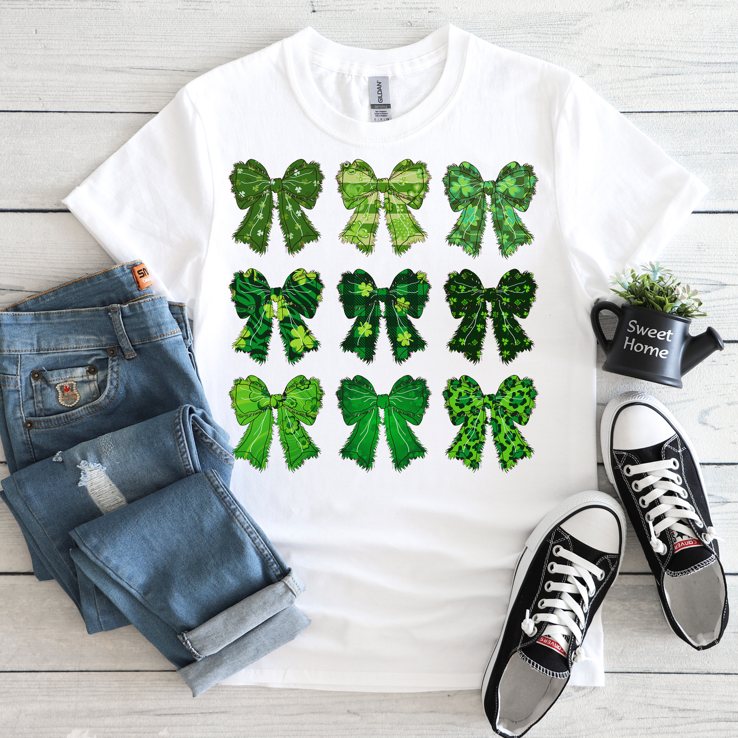 St Patrick's Day Clover Bows