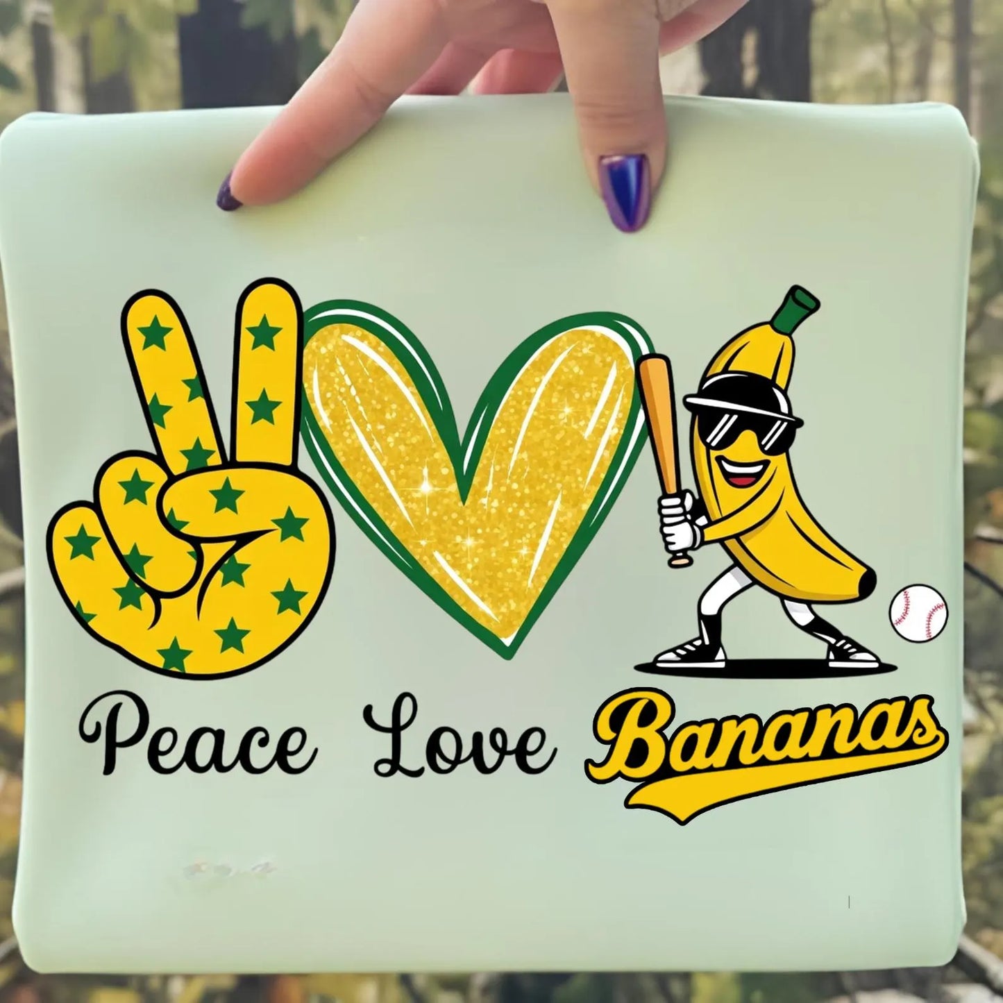 Peace Love Bananas - Baseball